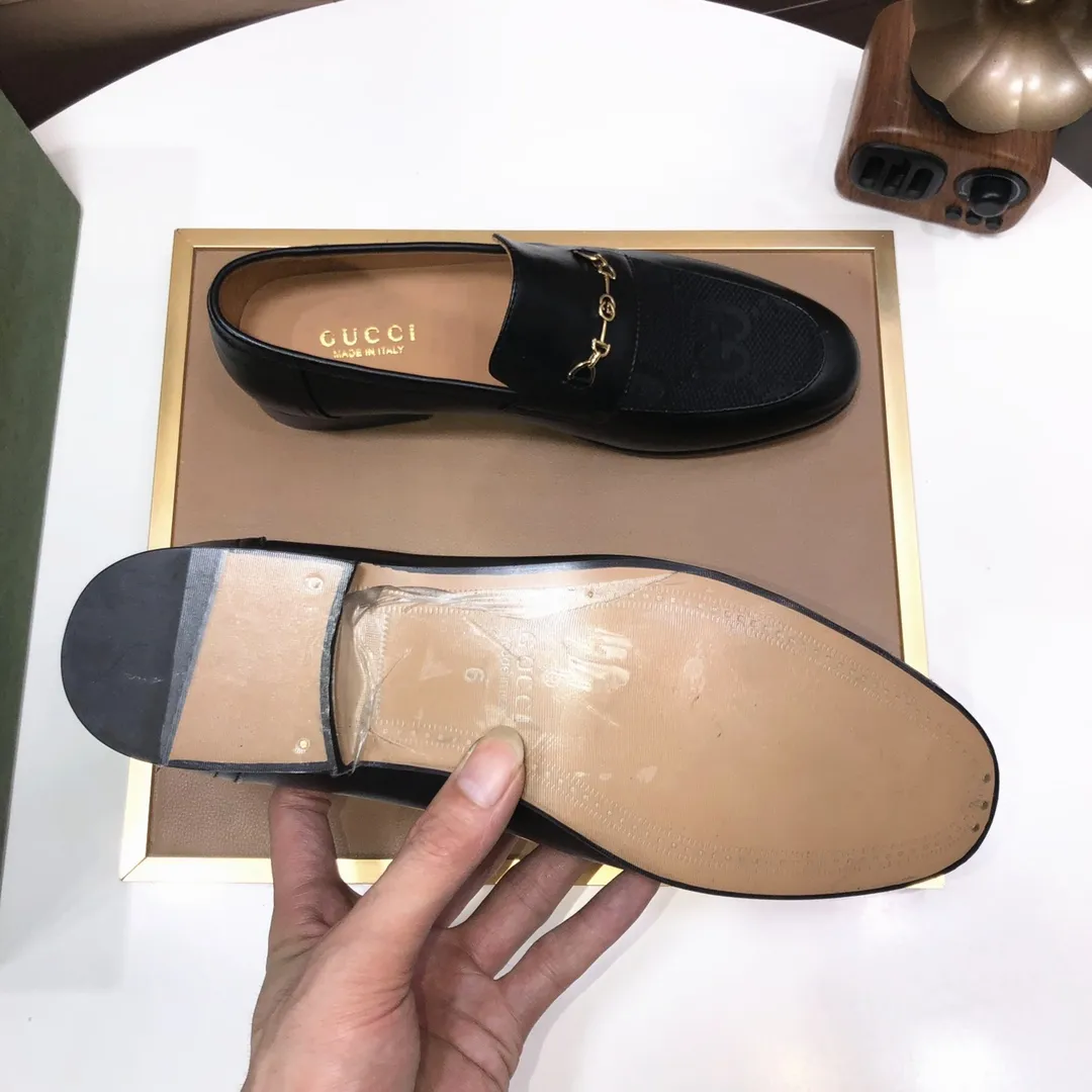 Men's shoes 💰580💰[GUCCI—Gucci] The latest high-end version of Gucci. Official website new model. Available at the same time at counters, the uppers are made of original cowhide imported from Italy/matched with the original special material splicing design concept; "highlight, high-end, grade, extravagance" and exquisite workmanship (original mesh fabric) sole: original factory special outsole size (38-45) (custom-made 45 non-returnable)